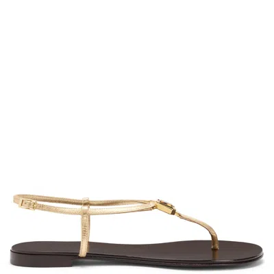 Giuseppe Zanotti Cameliee Flat In Gold