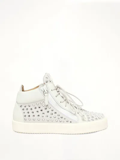 Giuseppe Zanotti Crystal-embellished Side-zip Sneakers In Multi