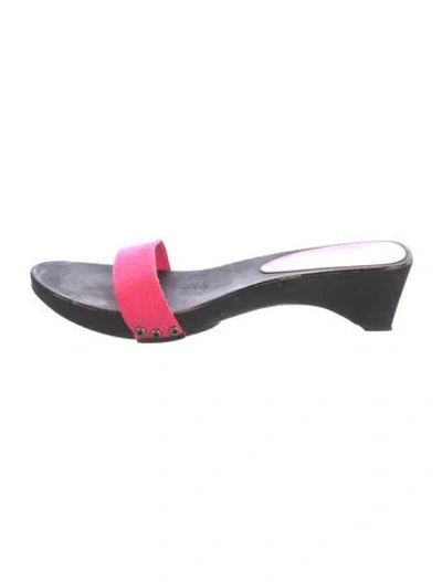 Pre-owned Giuseppe Zanotti Canvas Slides In Black