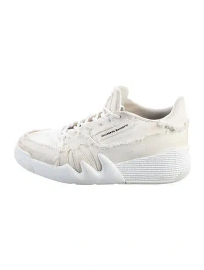Pre-owned Giuseppe Zanotti Canvas Sneakers In White