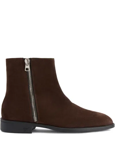 Giuseppe Zanotti Cassian Ankle Boots In Brown