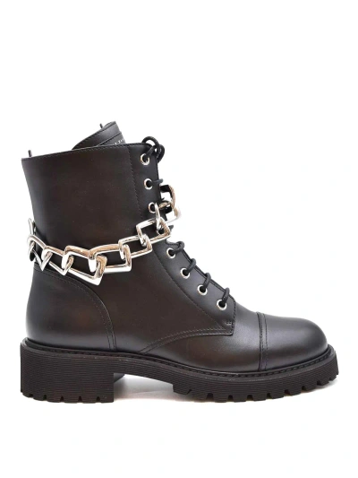 Giuseppe Zanotti Chain Ankle Boots In Black