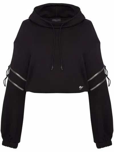 Giuseppe Zanotti Chasma Zip-sleeve Hoodie In Black