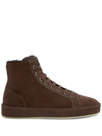 Giuseppe Zanotti City Suede Sneakers In Green