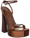 Giuseppe Zanotti Clandestino 100 Satin Platform Sandal In Brown