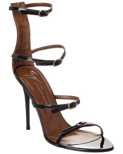 Giuseppe Zanotti Clandestino 105 Patent Sandal In Black