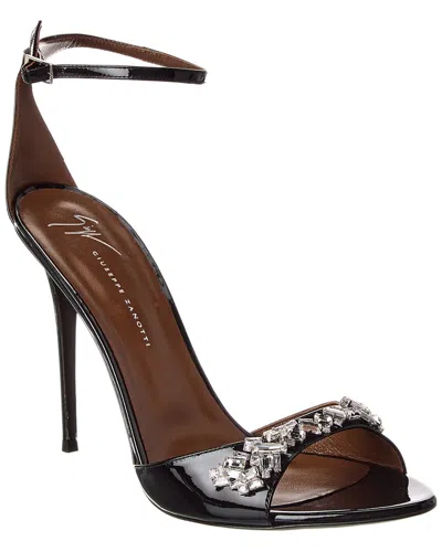 Giuseppe Zanotti Clandestino 105 Patent Sandal In Black