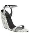 Giuseppe Zanotti Clandestino 105 Snakeskin Wedge Sandal In Gray