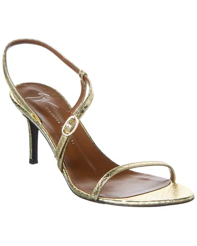 Giuseppe Zanotti Clandestino 70 Snake-embossed Leather Sandal In Multi