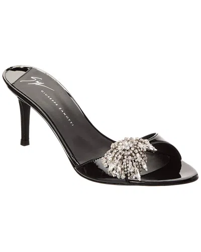Giuseppe Zanotti Clandestino 70 Vinyl Sandal In Black