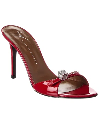 Giuseppe Zanotti Clandestino 90 Patent Sandal In Neutral
