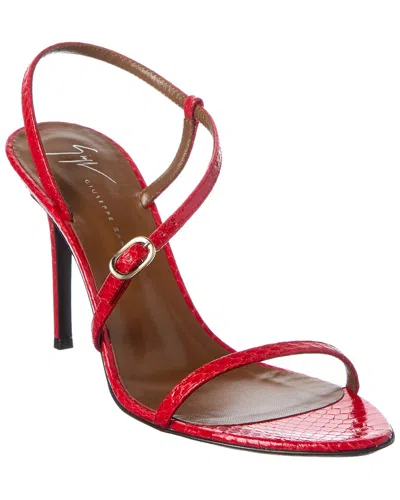Giuseppe Zanotti Clandestino 90 Snake-embossed Leather Sandal In Multi