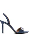 Giuseppe Zanotti 100mm Slingback Embellished Heeled Sandals In Blue