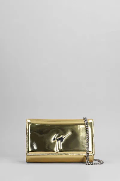 Giuseppe Zanotti Cleopatra Clutch In Gold Leather