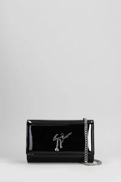 Giuseppe Zanotti Cleopatra Logo Plaque Clutch Bag In Silver
