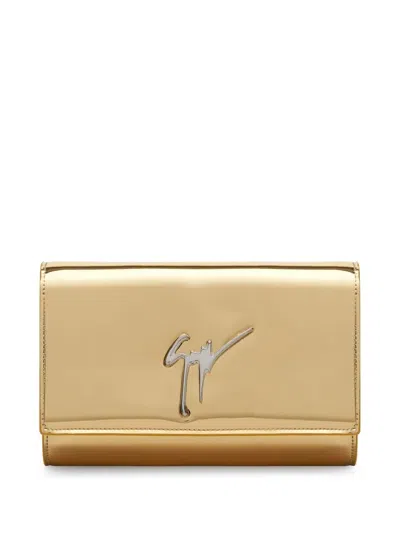 Giuseppe Zanotti Cleopatra Metallic Clutch Bag In Gold