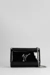 Giuseppe Zanotti Cleopatra Shoulder Bag In Black Patent Leather In Black