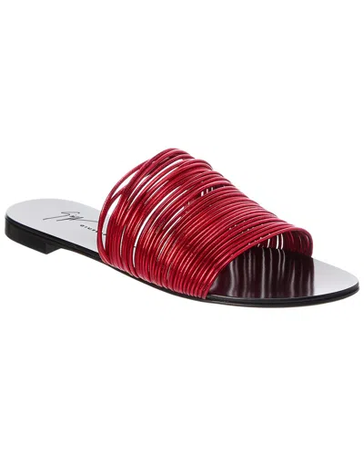 Giuseppe Zanotti Clio Leather Sandal In Red