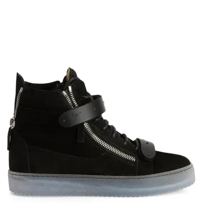 Giuseppe Zanotti Coby High-top-sneakers Aus Wildleder In Black