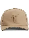Giuseppe Zanotti Cohen Frayed-detail Cap In Neutrals