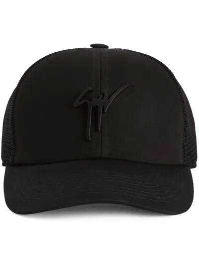 Giuseppe Zanotti Cohen Logo-embossed Trucker Cap In Black