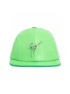 Giuseppe Zanotti Cohen Signature Logo Leather Baseball Cap In Green