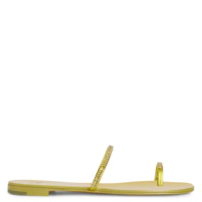 Giuseppe Zanotti Colorful Flat Sandals In Yellow
