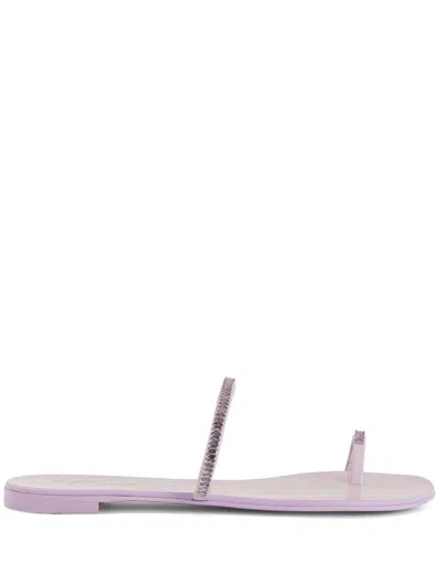Giuseppe Zanotti Pink Rock 10 Flat Sandals