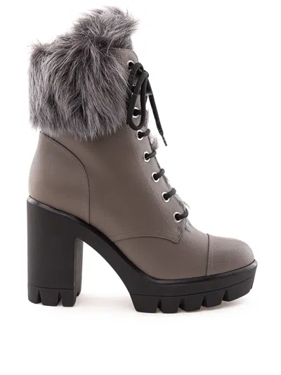 Giuseppe Zanotti Combat Ankle Boot With Internal Skin  In Tortora