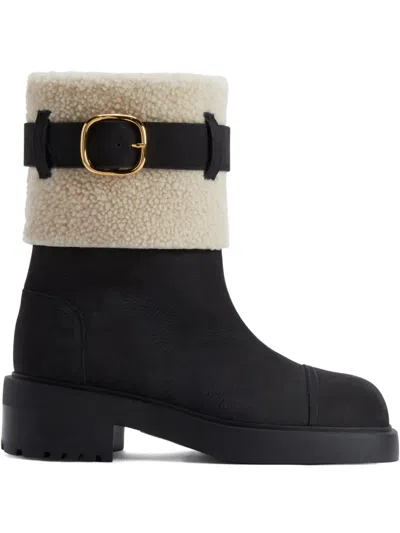 Giuseppe Zanotti Courmayeur Buckle-detail Boot In Black