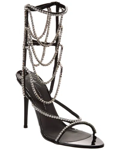 Giuseppe Zanotti Cristelle 105 Vinyl Sandal In Black