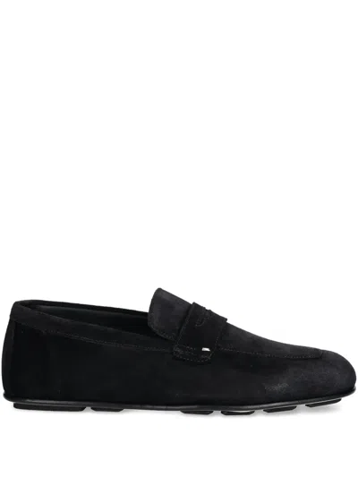 Giuseppe Zanotti Cristophe Suede Loafers In Black