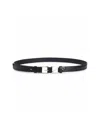 Giuseppe Zanotti Croc-effect Gz Block Logo Belt In Black