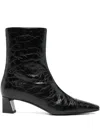Giuseppe Zanotti Crocodile-effect Block-heel Boots In Black