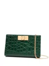 Giuseppe Zanotti Crocodile-effect Clutch Bag In Green