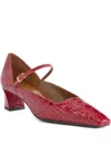 Giuseppe Zanotti Crocodile-effect Mary Jane Pumps In Red