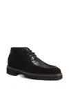 Giuseppe Zanotti Crocodile-effect Suede Lace-up Shoes In Black