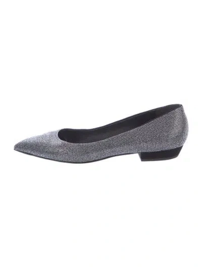 Pre-owned Giuseppe Zanotti Crystal Crystal Embellishments Flats In Multi