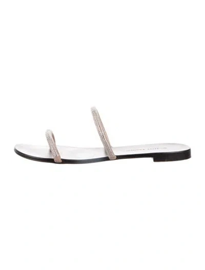 Pre-owned Giuseppe Zanotti Crystal Crystal Embellishments Sandals In Black