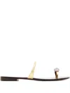 Giuseppe Zanotti Crystal-embellished Leather Sandals In Multi
