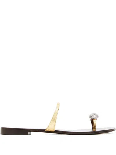 Giuseppe Zanotti Crystal-embellished Leather Sandals In Multi