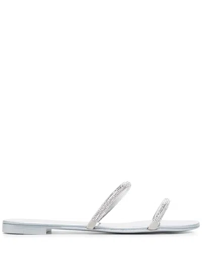 Giuseppe Zanotti Crystal Embellished Sandals In Metallic