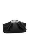 Giuseppe Zanotti Crystal-embellished Silk Clutch In Black