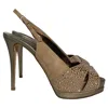 Giuseppe Zanotti Crystal-embellished Slingback Pumps In Brown Suede In Brown