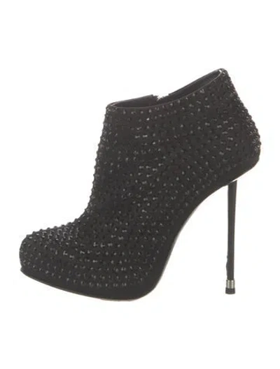 Pre-owned Giuseppe Zanotti Crystal Embellishments Pumps In Black