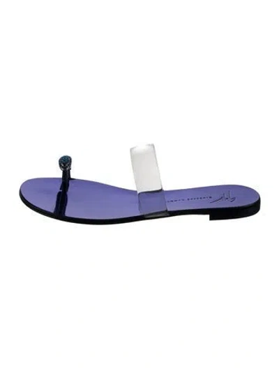 Pre-owned Giuseppe Zanotti Crystal Embellishments Slides