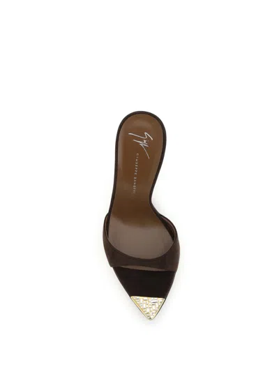 Giuseppe Zanotti Crystal Rhinestone Toe Cap Mule In Black