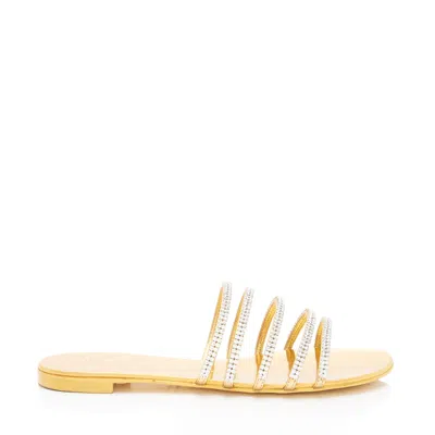 Giuseppe Zanotti Crystal Sandals In Gold