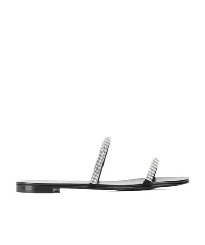 GIUSEPPE ZANOTTI CRYSTAL SHOELACE FLIP-FLOPS