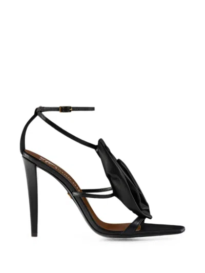 Giuseppe Zanotti Cursed Flower Sandal 105 In Black